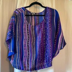 Purple Mesh Blouse
